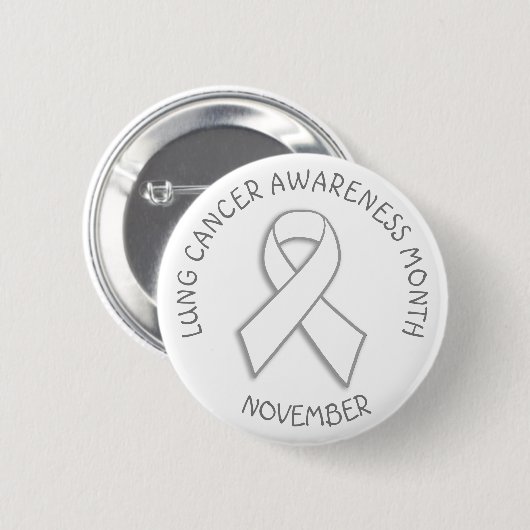 Lung Cancer Awareness MOnth November Button (Voorkant /achterkant)
