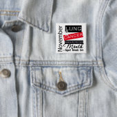 Lung Cancer Awareness Month Vierkante Button 5,1 Cm (In situ)