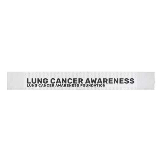Lung Cancer Awareness Pattern Grosgrain Lint (Voorkant)