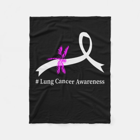 Lung Cancer Awareness Pearl Ribbon Fleece Deken (Voorkant)