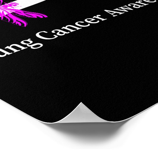 Lung Cancer Awareness Pearl Ribbon Poster (Hoek)