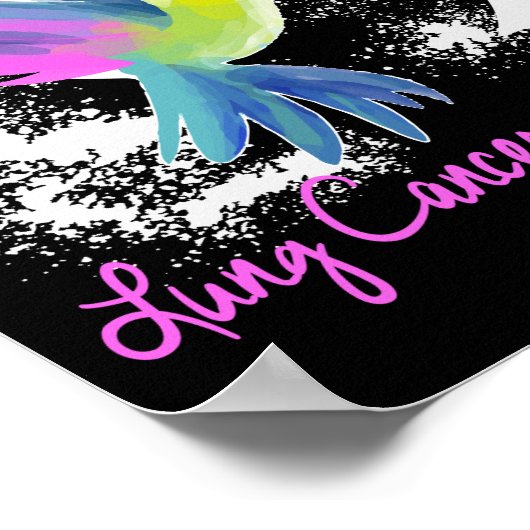 Lung Cancer Awareness Pearl Ribbon Poster (Hoek)