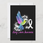 Lung Cancer Awareness Pearl Ribbon Save The Date (Voorkant)