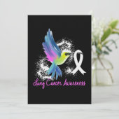 Lung Cancer Awareness Pearl Ribbon Save The Date (Staand voorkant)