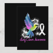 Lung Cancer Awareness Pearl Ribbon Save The Date (Voorkant / Achterkant)