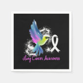Lung Cancer Awareness Pearl Ribbon Servet (Voorkant)