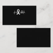 Lung Cancer Awareness Pearl Ribbon Visitekaartje (Voorkant / Achterkant)