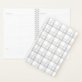 Lung Cancer Awareness Plaid Planner, White Ribbon Planner