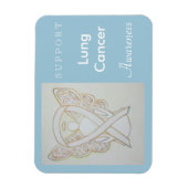 Lung Cancer Awareness Ribbon Angel Custom Magnet Magneet (Verticaal)