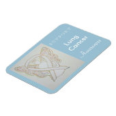 Lung Cancer Awareness Ribbon Angel Custom Magnet Magneet (Linkerzijde)