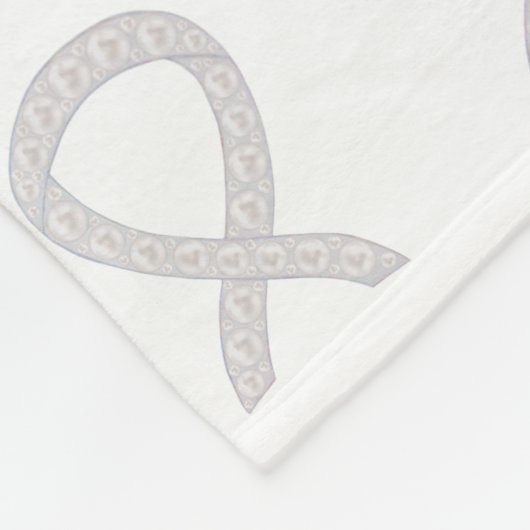 Lung Cancer Awareness Ribbon Fleece Blankets (Hoek)
