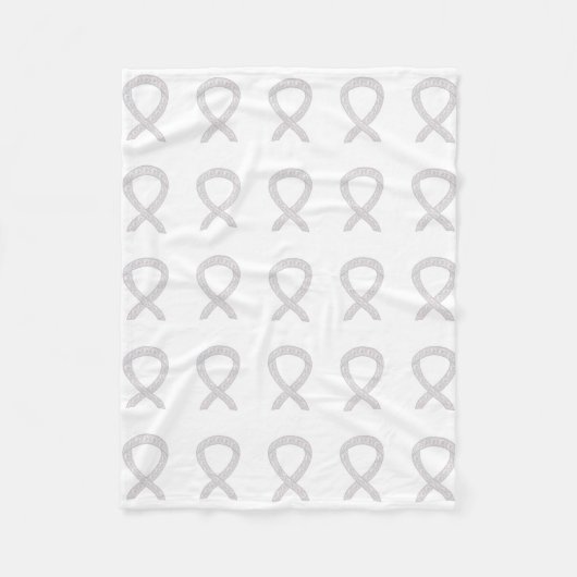 Lung Cancer Awareness Ribbon Fleece Blankets Deken (Voorkant)