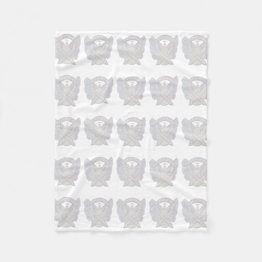 Lung Cancer Awareness Ribbon Fleece Blankets Deken (Voorkant)