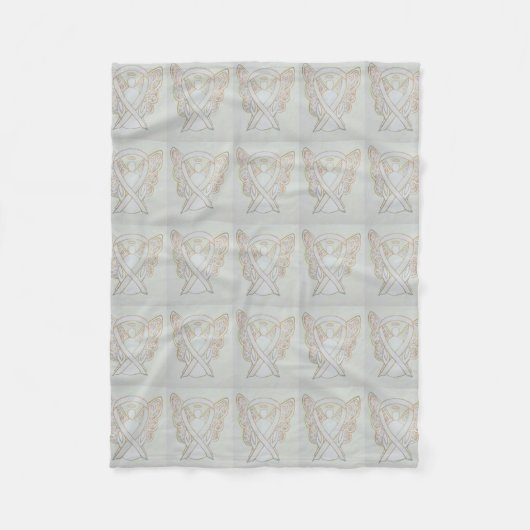 Lung Cancer Awareness Ribbon Fleece Blankets Deken (Voorkant)