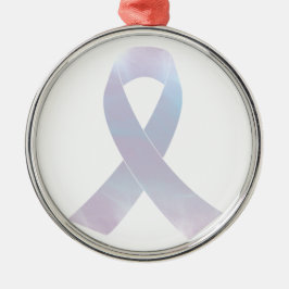 Lung Cancer Awareness Ribbon Metalen Ornament