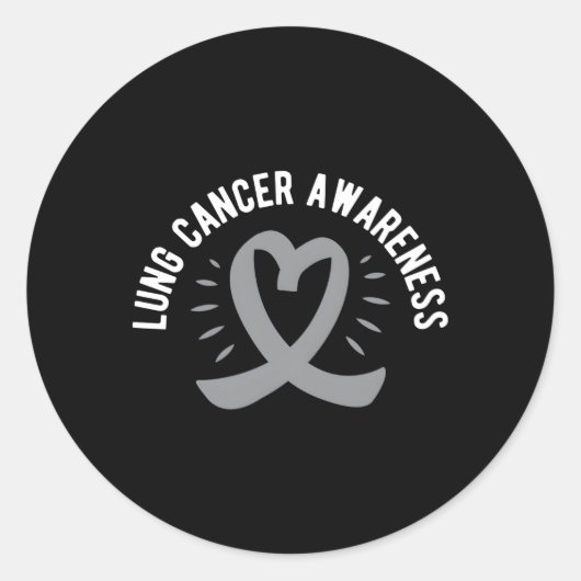 Lung Cancer Awareness Ronde Sticker (Voorkant)
