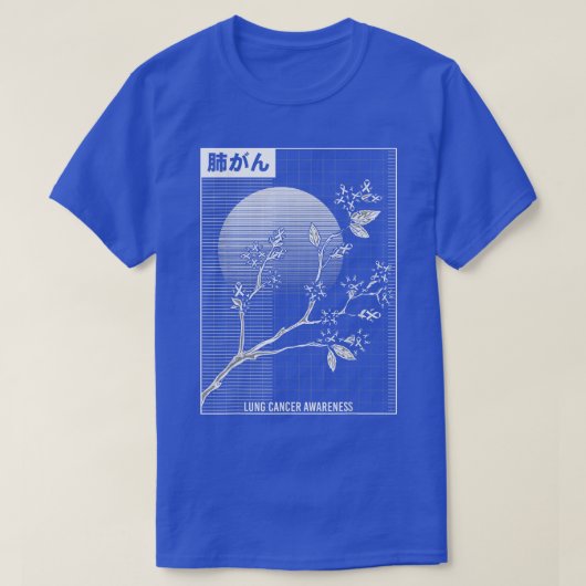 Lung Cancer Awareness Sakura Cherry Blossom T-shirt (Design voorkant)