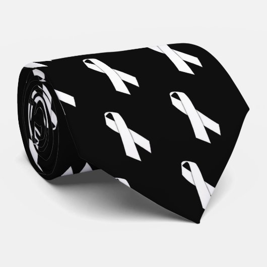 Lung Cancer Awareness Stropdas (Opgerold)