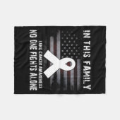 Lung Cancer Awareness Survivor Design Fleece Deken (Voorkant (Horizontaal))