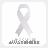 Lung Cancer Awareness Vierkante Sticker (Voorkant)
