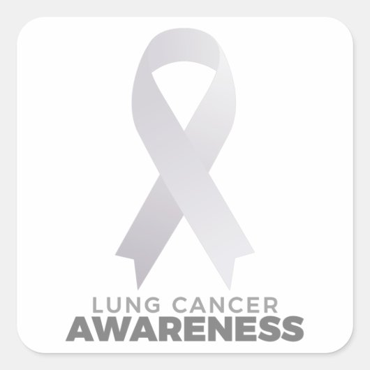 Lung Cancer Awareness Vierkante Sticker (Voorkant)