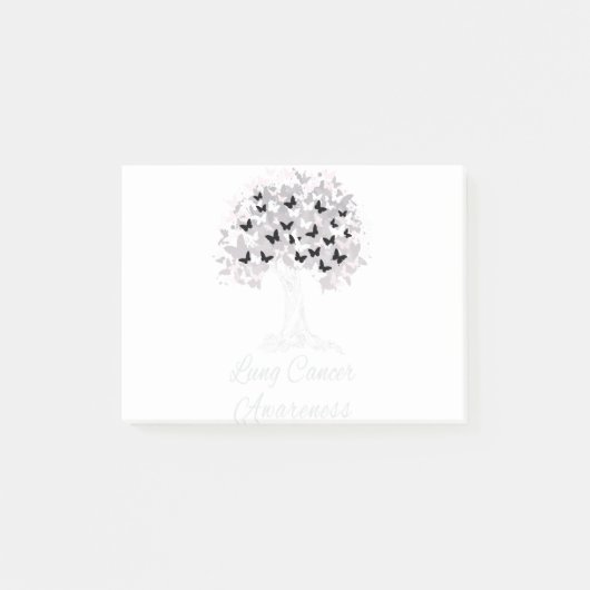 Lung Cancer Awareness Warrior Tree Hope Gift Post-it® Notes (Voorkant)