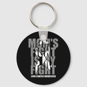 Lung Cancer Awareness White Ribbon November Moms F Sleutelhanger