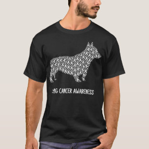 Lung Cancer Awareness White Ribbon Survivor Dog We T-shirt