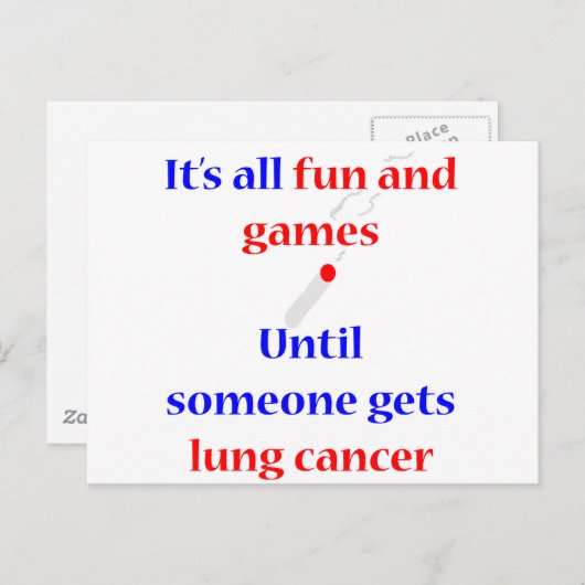 Lung Cancer Briefkaart (Voorkant / Achterkant)