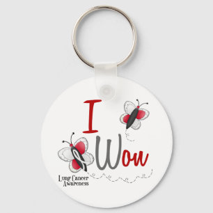 Lung Cancer Butterfly 2 I Won Sleutelhanger