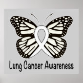 Lung Cancer Butterfly Awareness Poster (Voorkant)