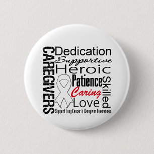 Lung Cancer Caregivers Collage Ronde Button 5,7 Cm