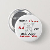 Lung Cancer Celtic Butterfly 3 Ronde Button 5,7 Cm (Voorkant /achterkant)