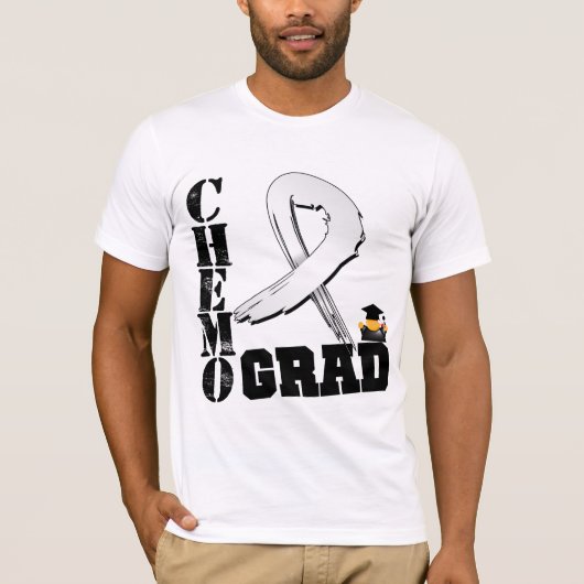 Lung Cancer Chemo Afstudeerder T-shirt (Voorkant)