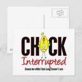 Lung Cancer Chick onderbroken Briefkaart (Voorkant / Achterkant)
