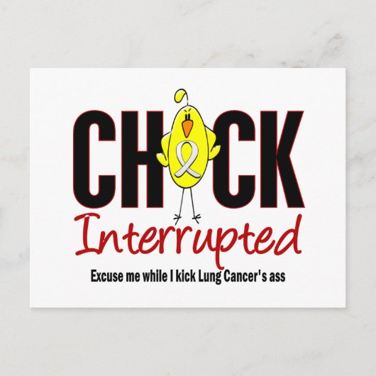 Lung Cancer Chick onderbroken Briefkaart (Voorkant)