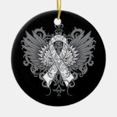 Lung Cancer Cool Wings Keramisch Ornament (Voorkant)