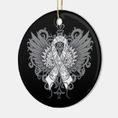 Lung Cancer Cool Wings Keramisch Ornament (Links)