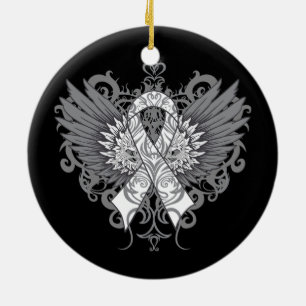 Lung Cancer Cool Wings Keramisch Ornament