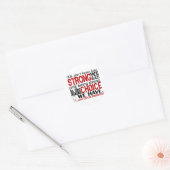 Lung Cancer hoe sterk we zijn Ronde Sticker (Envelop)