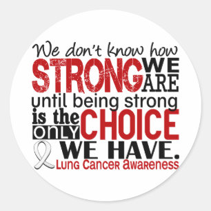 Lung Cancer hoe sterk we zijn Ronde Sticker