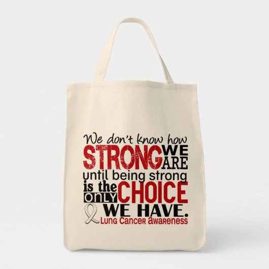 Lung Cancer hoe sterk we zijn Tote Bag (Voorkant)