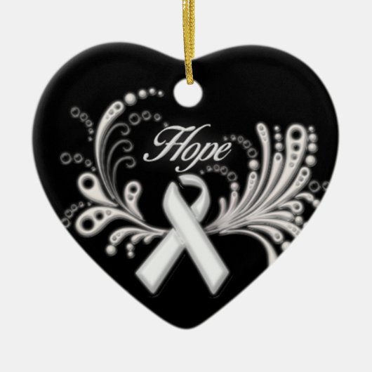 Lung Cancer Hope Ornament (Voorkant)