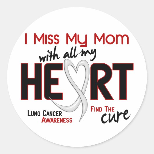 Lung Cancer I Miss My Mama Ronde Sticker (Voorkant)