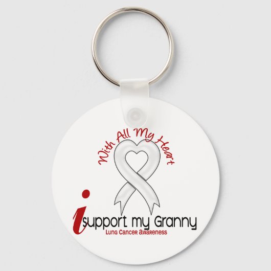 Lung Cancer I Support My Granny Sleutelhanger (Voorkant)