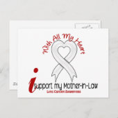 Lung Cancer I Support My Moeder-In-Law Briefkaart (Voorkant / Achterkant)