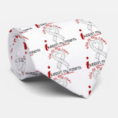 Lung Cancer I Support My Patiënten Stropdas (Opgerold)