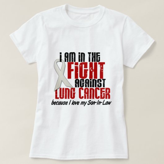 Lung Cancer IN DE STRIJD 1 T-shirt (Design voorkant)