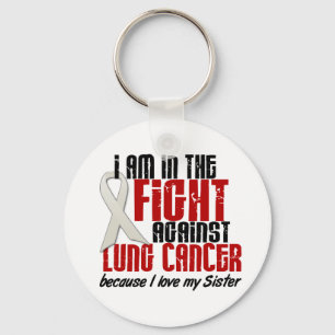 Lung Cancer in gevecht 1 zuster Sleutelhanger