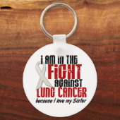 Lung Cancer in gevecht 1 zuster Sleutelhanger (Voorkant)